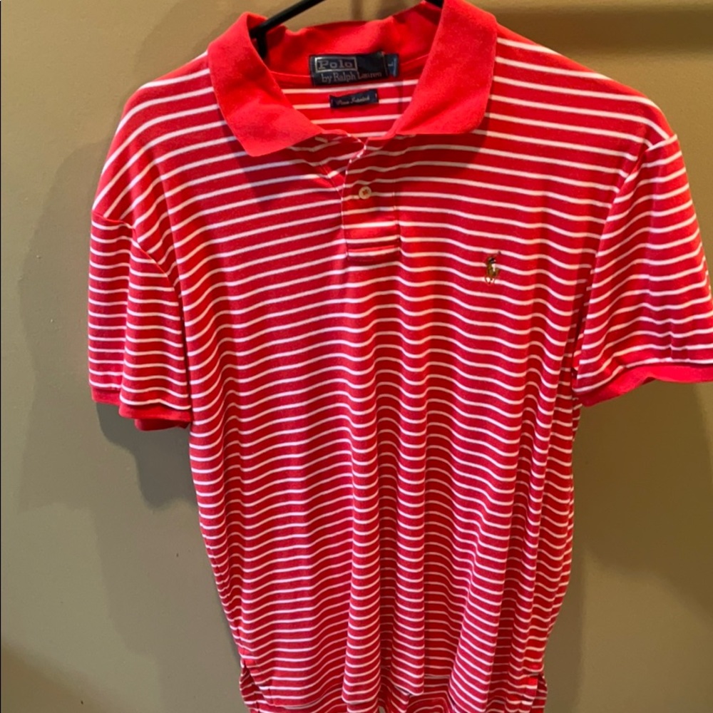 Polo by Ralph Lauren Red Collared Shirt size Large